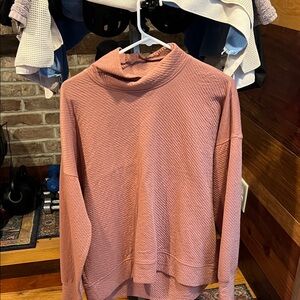 RBX Women's Dusty Rose Cowl Neck Sweater